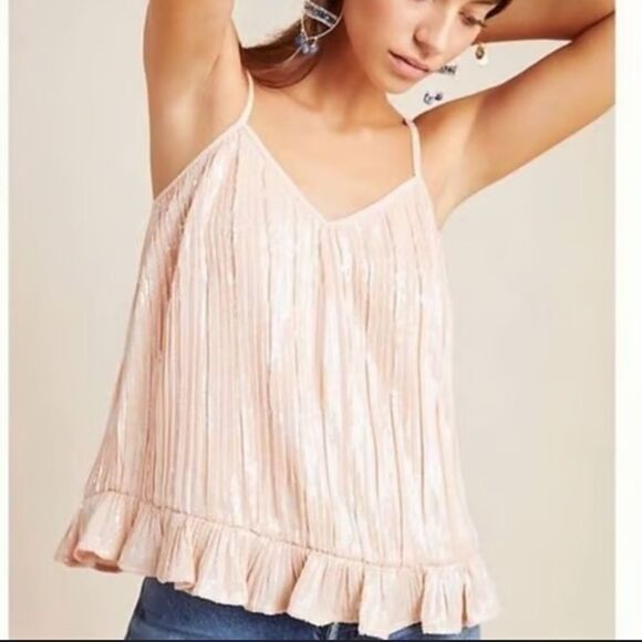 Anthropologie Tops - Anthropologie Amelie Sequin Tank Cami Top 4